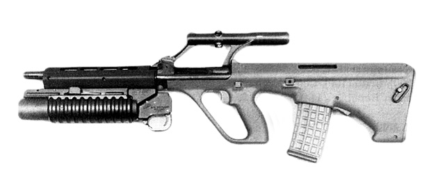M203PI, установленный на винтовке Stayer AUG