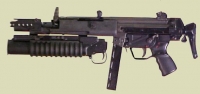 M203PI, установленный на прототипе пистолета-пулемета MP5