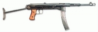 Пистолет-пулемет Безручко-Высоцкого, вторая модель. Приклад разложен.