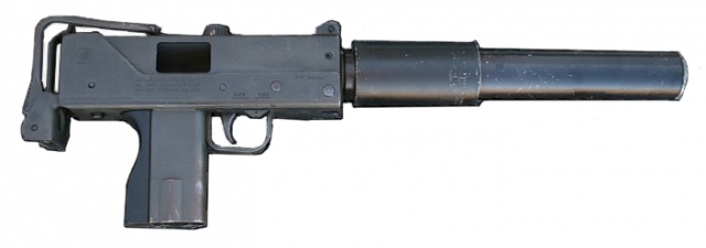 Пистолет-пулемет Ingram MAC10 с глушителем