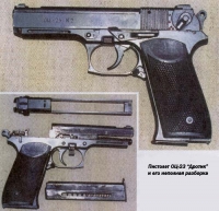 Автоматический пистолет ОЦ-23 «Дротик» (АП СБЗ), и его неполная разборка