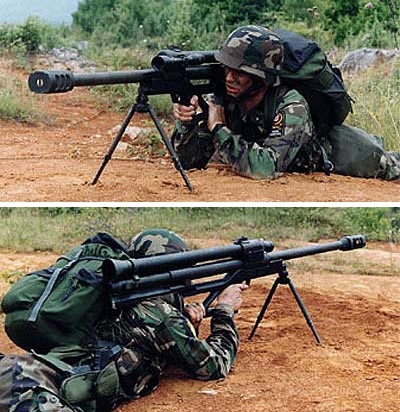 Крупнокалиберная снайперская винтовка RT-20 при стрельбе