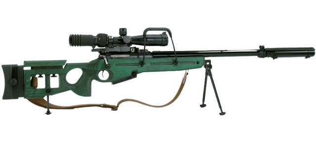 Снайперская винтовка СВ-98 с установленным глушителем