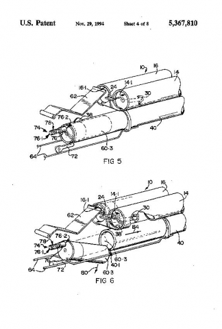 Иллюстрация из патента, демонстрирующая взаимодействие механизмов при стрельбе